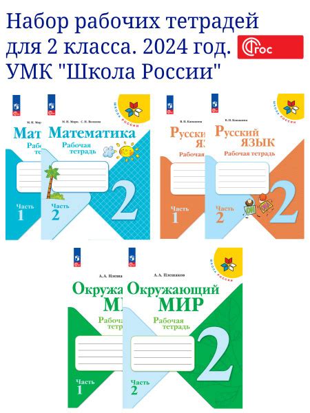 Набор рабочих тетрадей для 2 класса. УМК "Школа России". Комплект. ФГОС ...