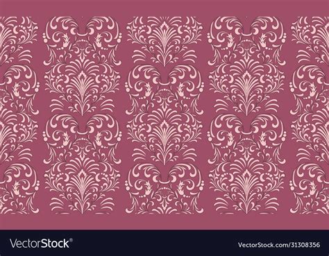 Damask Seamless Pattern Element Classical Vector Image