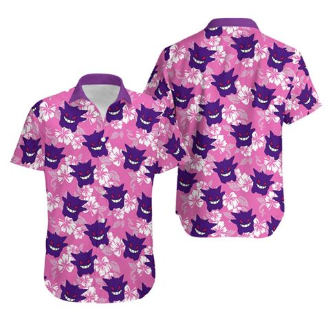 Gengar Pkm Tropical Beach Hawaiian Shirt Sold By Brett Anderson Sku