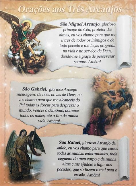 Ora O Tr S Arcanjos Pr Loja M E Do Amor Artigos Religiosos