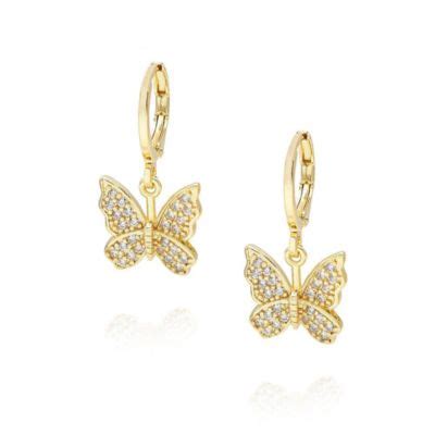 Arete Argolla Mariposa Taly Ba O De Oro Mujer Cleo Joyas Accesorios