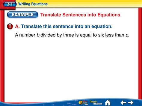 PPT Translate Sentences Into Equations PowerPoint Presentation Free