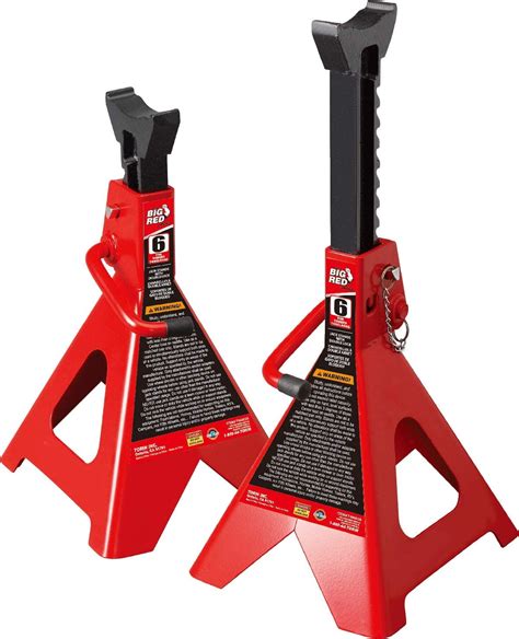 Big Red 6 Ton Jack Stands Double Locking Jack Stand Red W4602A 1