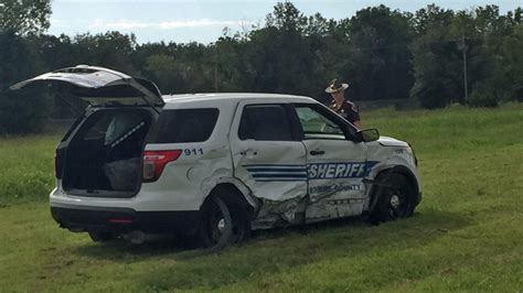 Stolen Car Runs Out Of Gas During Chase Deputy Involved In Crash