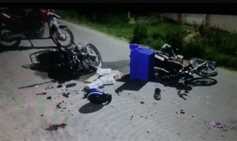 Fuerte colisión entre dos motos deja a un conductor fracturado en