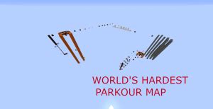 Download «WORLD'S HARDEST PARKOUR MAP!» (435 kb) map for Minecraft