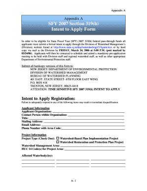 Fillable Online State Nj Intent To Apply Registration State Of New