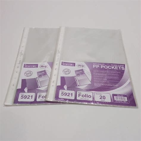 Jual PP POCKET FOLIO SHEET PROTECTOR FOLIO ISI 20 PCS Shopee Indonesia