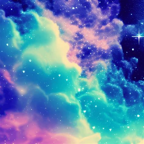 High Quality Galaxy Wallpaper Background with Clouds and Stars Rainbow ...