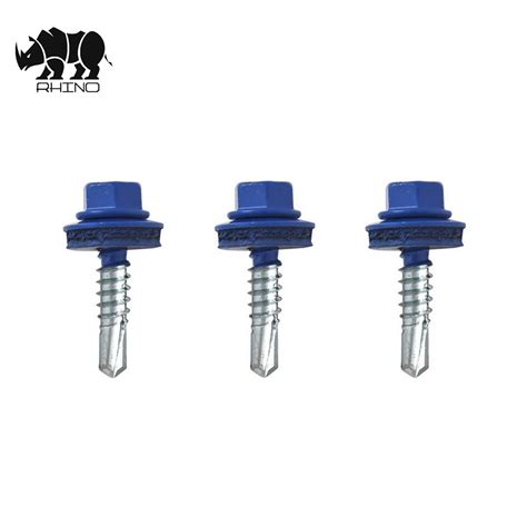 Hex Washer Head Roofing Screw Zinc Plated Epdm Washer Self Drilling