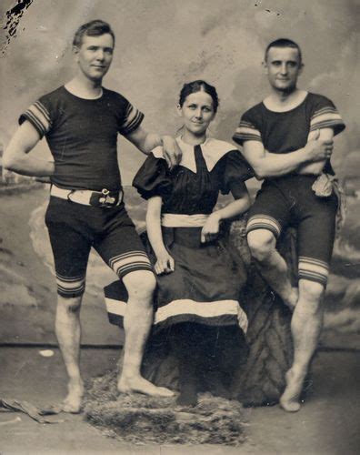 Tintype Good Looking 1890s Men And Woman In Bathing Suits Ebay