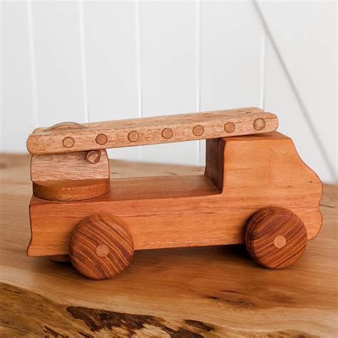 Natural Wooden Fire Truck Fairplay