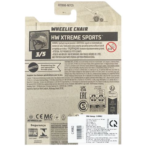 Đồ Chơi Mô Hình Siêu Xe Hot Wheels C4982 64 250 Wheelie Chair