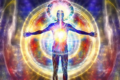 Premium Ai Image Human Aura Spiritual Energy Meditation Concept Neural Network Ai Generated