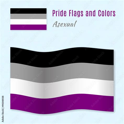 Asexual Pride Flag With Correct Color Scheme Stock Vector Adobe Stock