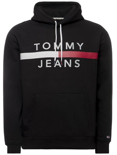 Tommy Jeans Sweatshirt Tjm Reflective Flag Dm Dm Schwarz Regular