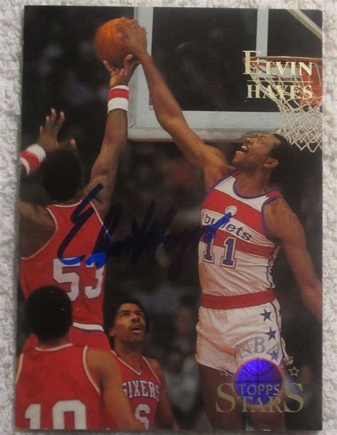 Elvin Hayes Nba Stars Autographed Card Bullets No Coa Etsy