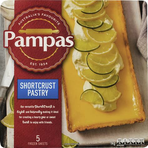 Pampas Shortcrust Pastry 5 Sheets 1kg Woolworths