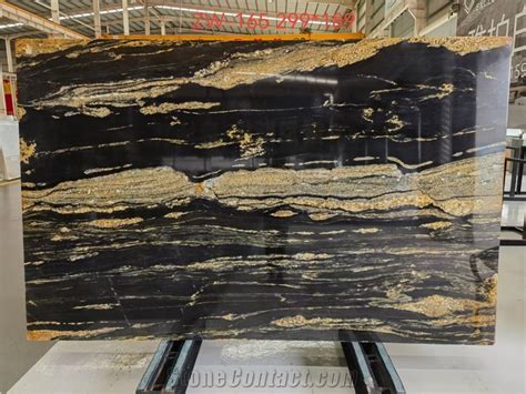 Black Fusion Granite Slabs Cosmos Taurus Stone Tile From China