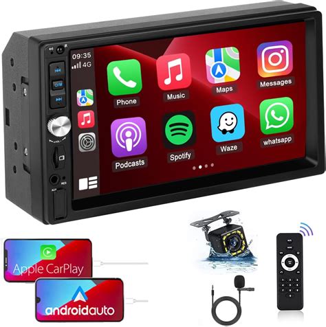 Autoradio 2 Din Apple Carplay Android Auto Bluetooth Mains Libres Auto