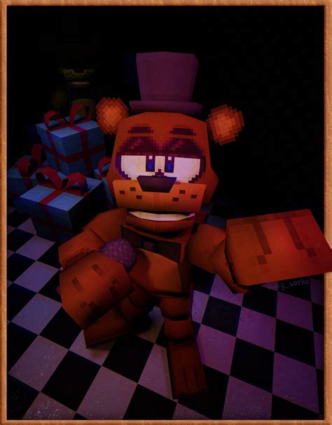 Freddy Fazbear Low Poly Model Poster Fnaf By Wegpeg On Deviantart