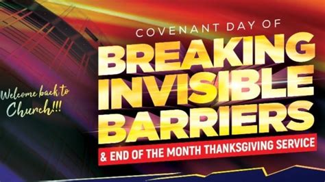 Covenant Day Of Breaking Invisible Barriers June 28 2020 1st And 2nd Service Youtube