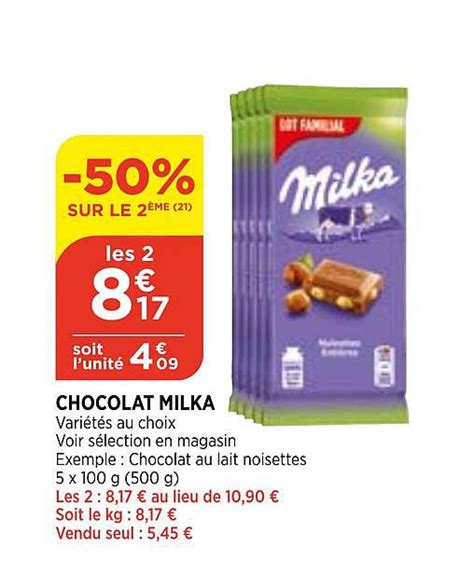 Promo Chocolat Milka Chez Bi Icatalogue Fr