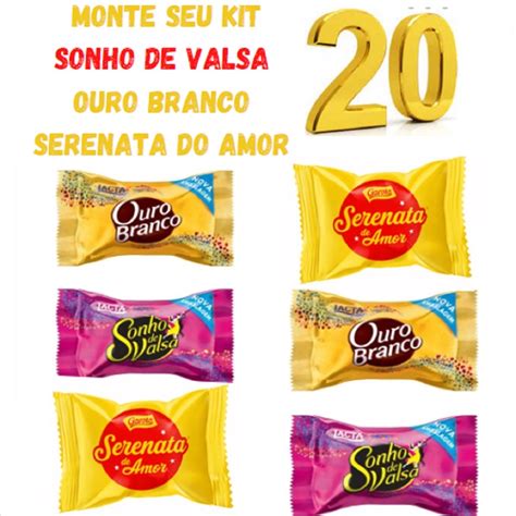 Bombom Ouro Branco E Sonho De Valsa Lacta Kit 2pct De 1kg ou Unitário