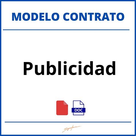 Como Hacer Un Contrato De Publicidad Modelo