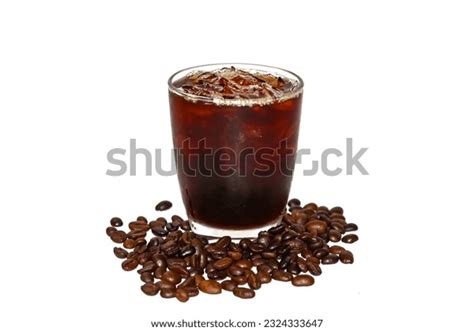 Americano Ice Coffee Coffee Beans Spread Stock Photo 2324333647 ...