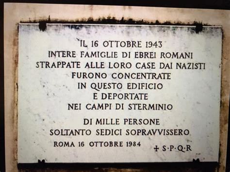 16 Ottobre 1943 Rastrellamento Del Ghetto Di Roma