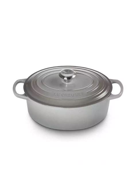 Le Creuset Le Creuset Signature Mist Grey Cast Iron Cm Oval Casserole