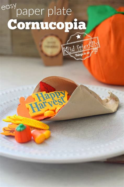 A Paper Plate Cornucopia Craft {and Place Setting} | Kid Friendly ...