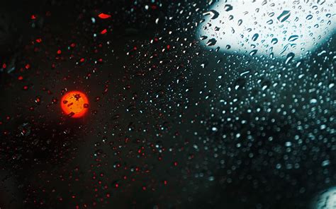 Download Wallpaper 3840x2400 Glass Drops Glare Bokeh Macro Rain 4k