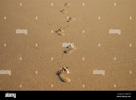 Footprints At The Beach Hi Res Stock Photography And Images Alamy