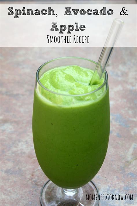 Spinach Avocado And Apple Smoothie Recipe Moms Need To Know