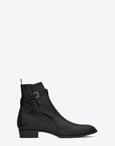 Saint Laurent Wyatt Jodhpur Boot In Black Leather Saintlaurent