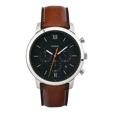 Jual Fossil Neutra Fs Chronograph Men Green Dial Brown Leather