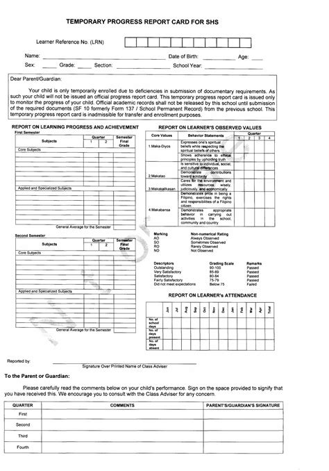 Report Card Deped