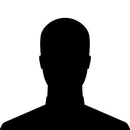 Male Silhouette As Avatar Profile Picture Stock Photo - Download Image ...