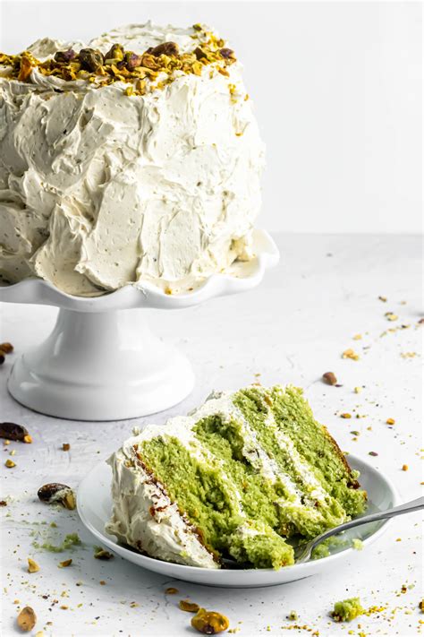 Pistachio Cake With Italian Meringue Buttercream With Video