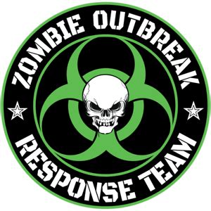 Zombie Outbreak Response Team Biohazard Vinyl Sticker Car Truck Window