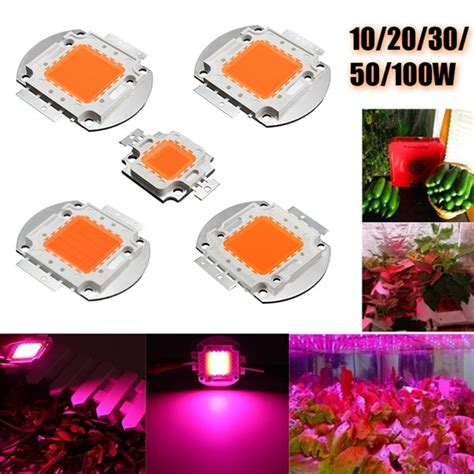 10W 20W 30W 50W 100W Full Spectrum High Power LED Chip Grow Light 380NM