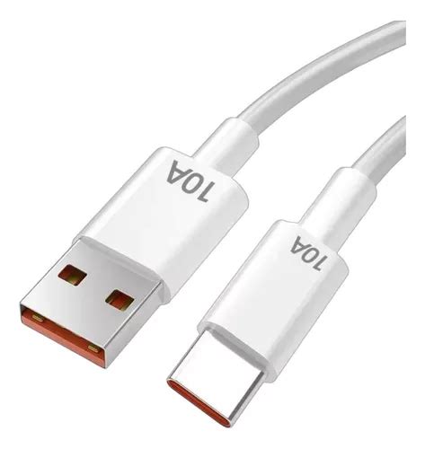 Cable Carga Turbo Para Xiaomi Usb 10 A Tipo C 2 Metros 100w Cuotas