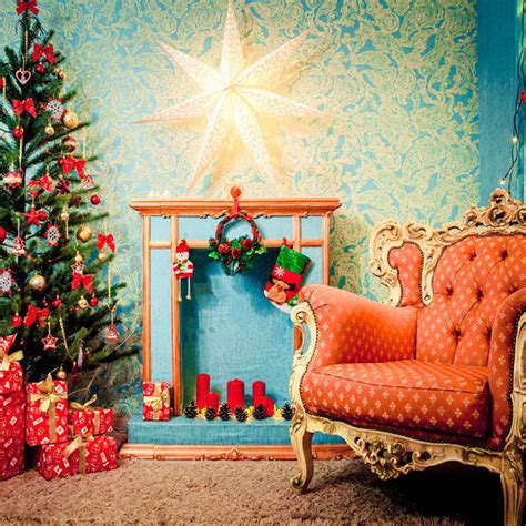 Christmas Tree Armchair Holiday Decor Backdrop Uk M9 79 Dbackdropcouk