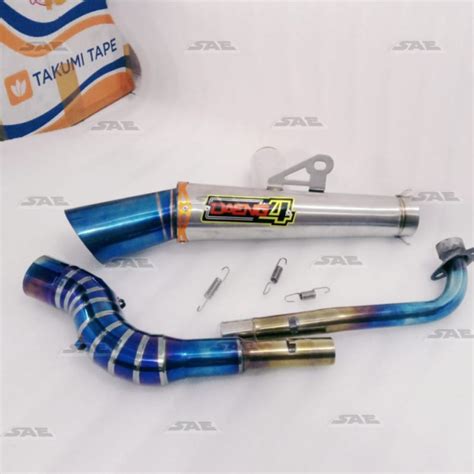 Open Canister Daeng Sai Exhaust Muffler Set Big Elbow Open Xrm