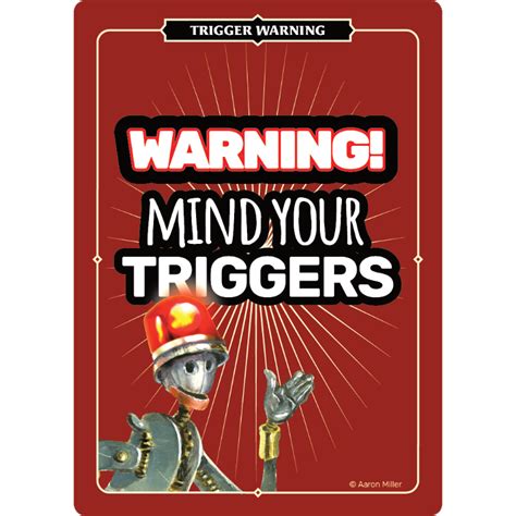 Trigger Warning Token Red — Aaron Miller Illustration