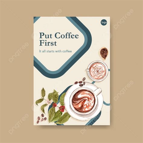 Poster Template With International Coffee Day Concept Design For