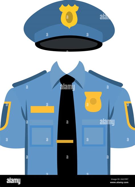 Vector Illustration Of Police Uniform And Hat Stock Vector Image And Art