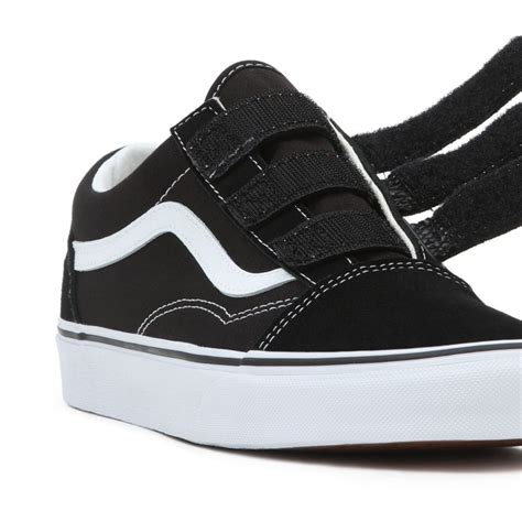 Vans รองเท้าผ้าใบ Old Skool V Suede Canvas Black True White